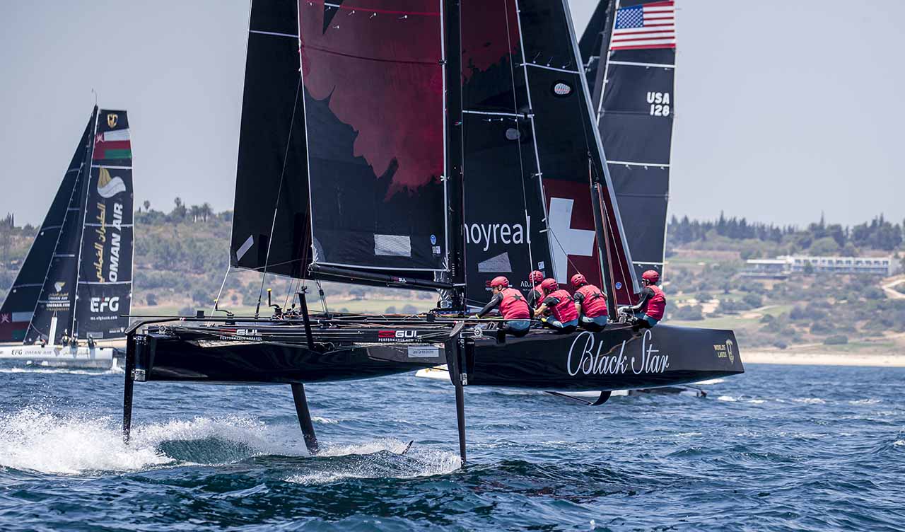 Beaten, but never far behind: The Black Star Sailing Team with an appetite for more.