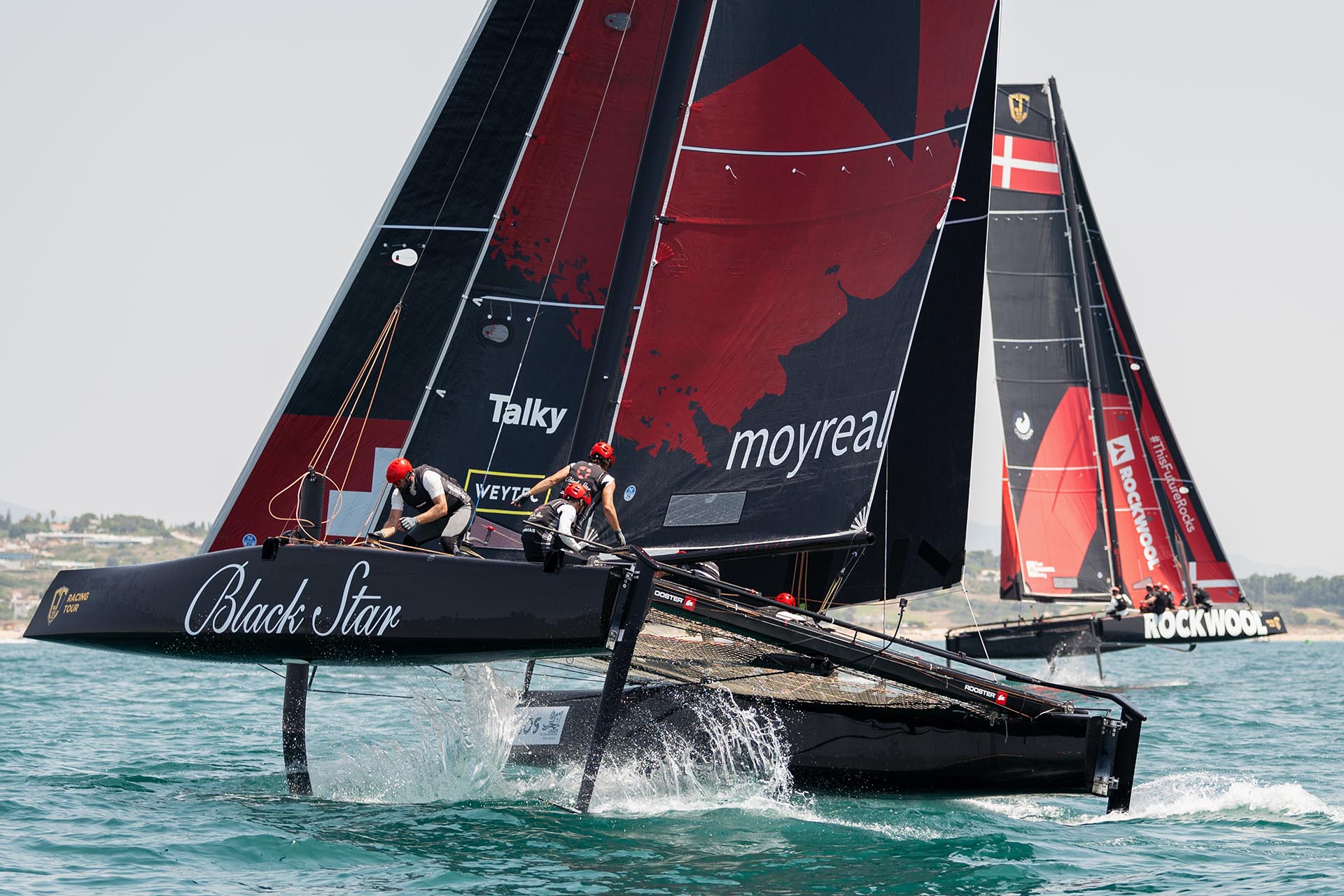 After being distanced by a well-rehearsed Team Rockwool in strong winds, the Black Star Sailing Team ...